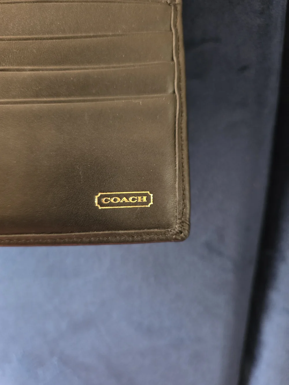 Coach Brown Signature Canvas Turnlock Wallet